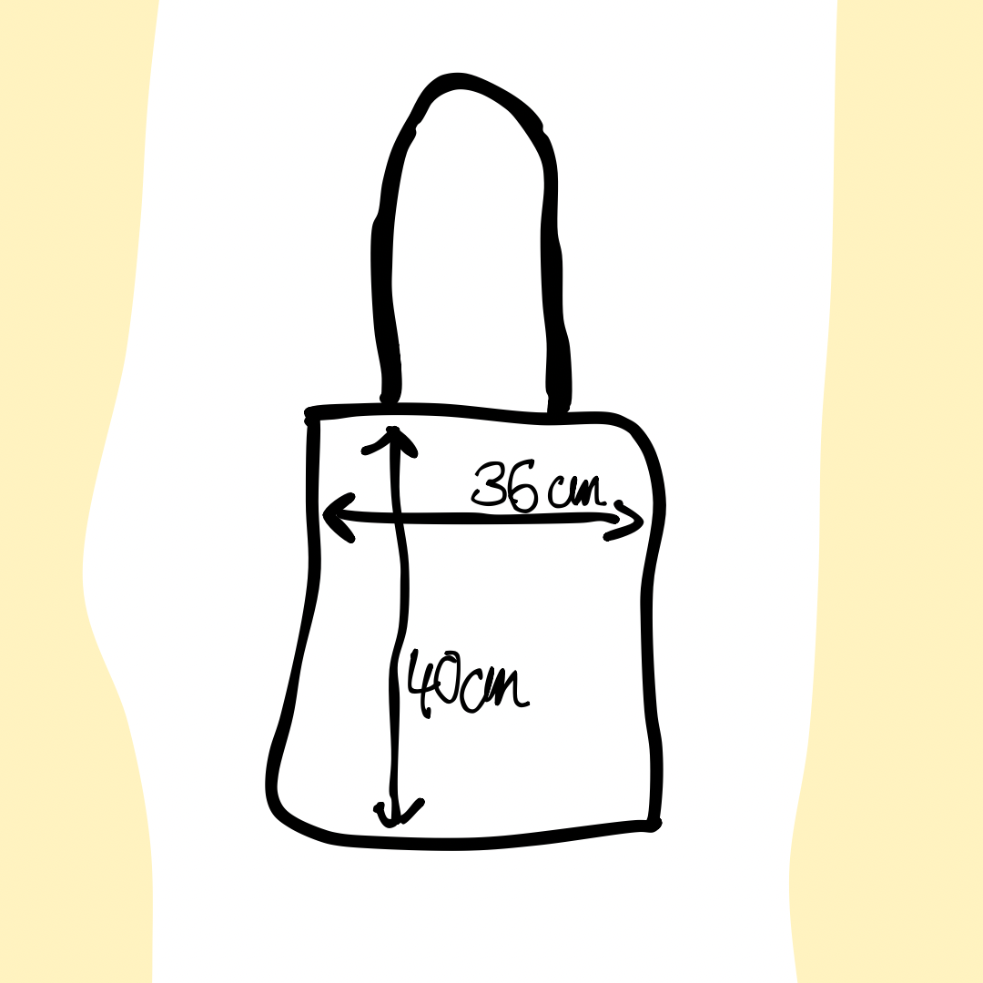 Tasche natur: mit Aufdruck
