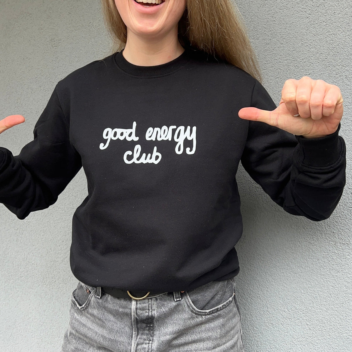 Sweater Schwarz: mit Aufdruck