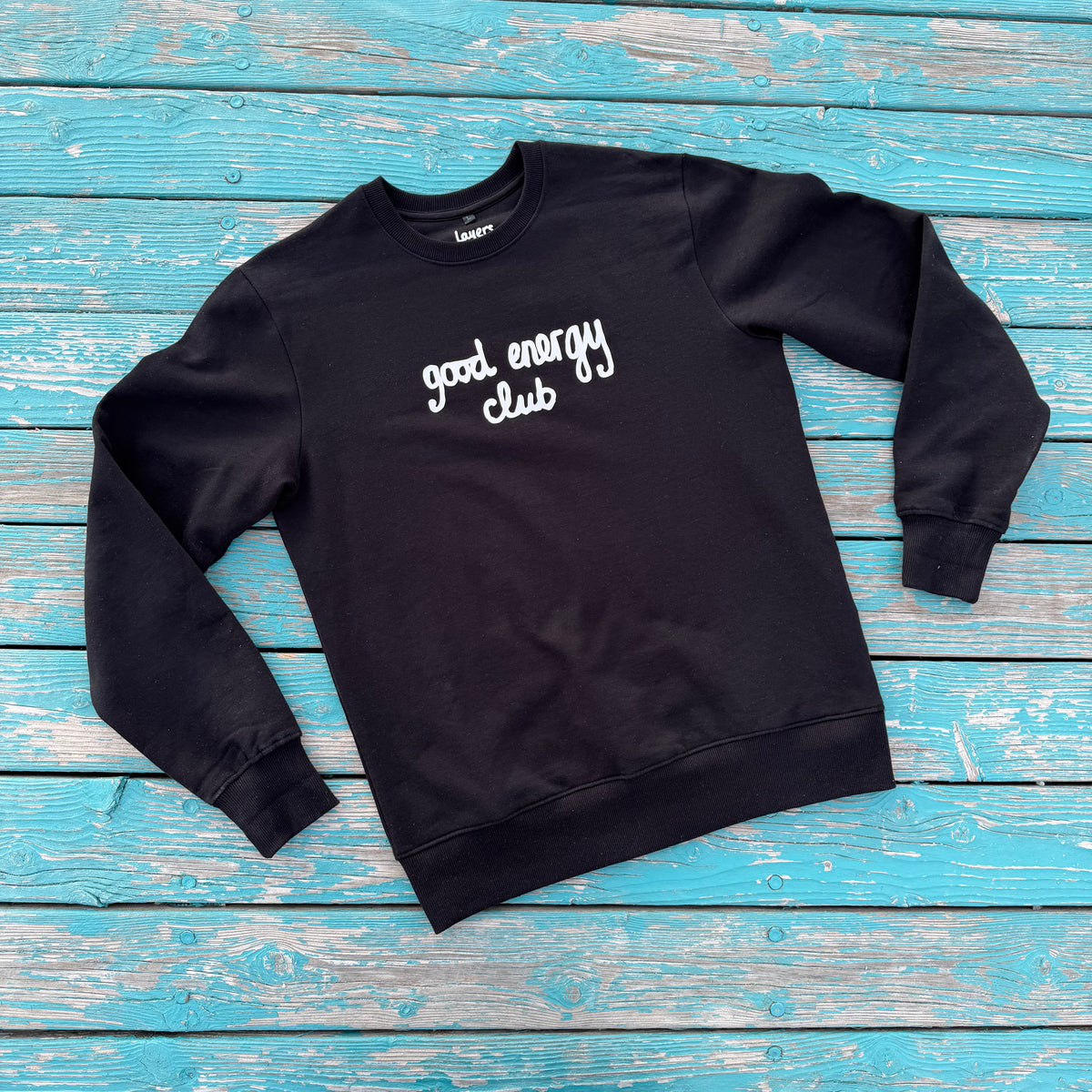 Sweater Schwarz: mit Aufdruck