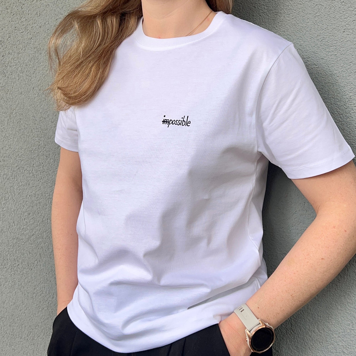 T-Shirt Weiß: mit Aufdruck