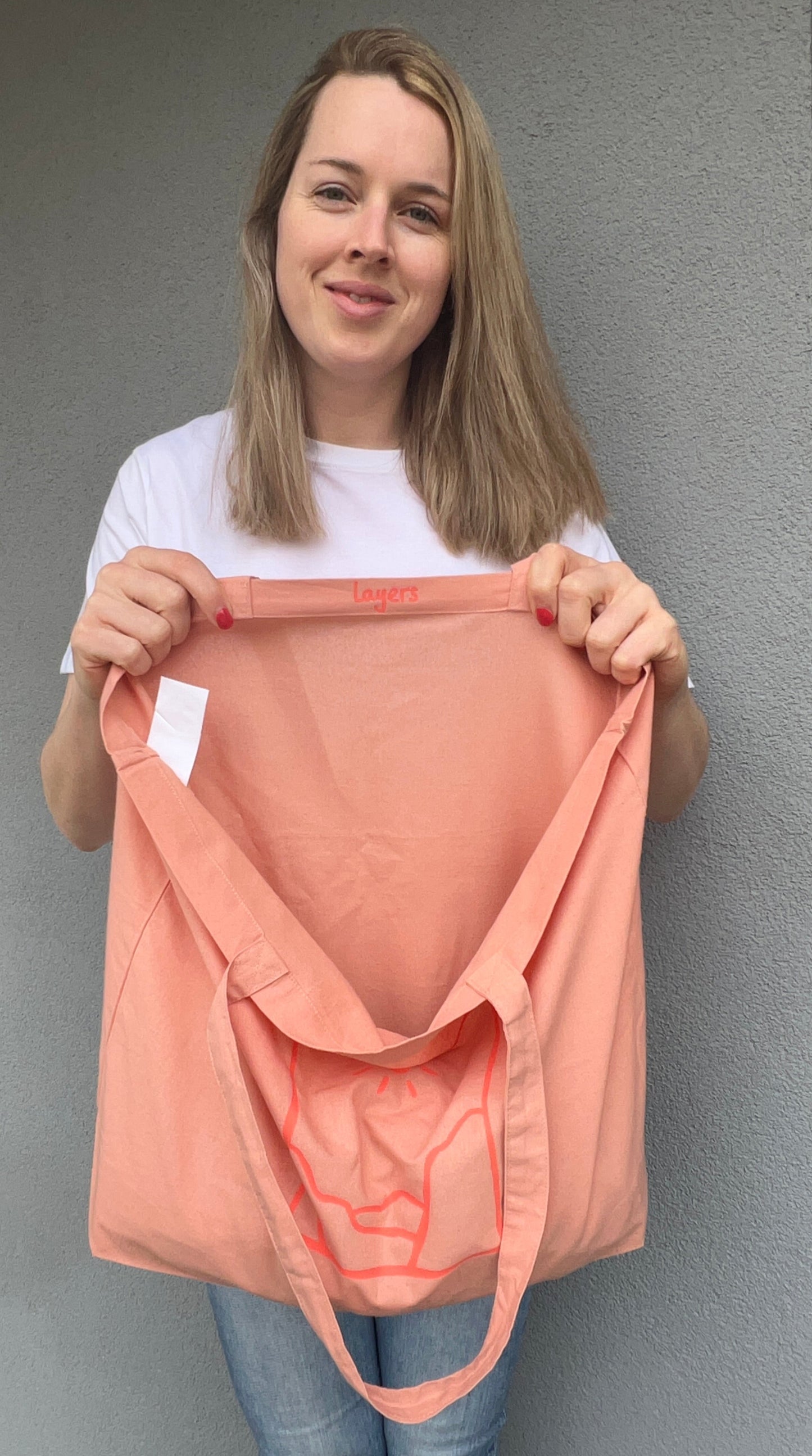 Sunny vibes Tasche: Landschaft in rosé