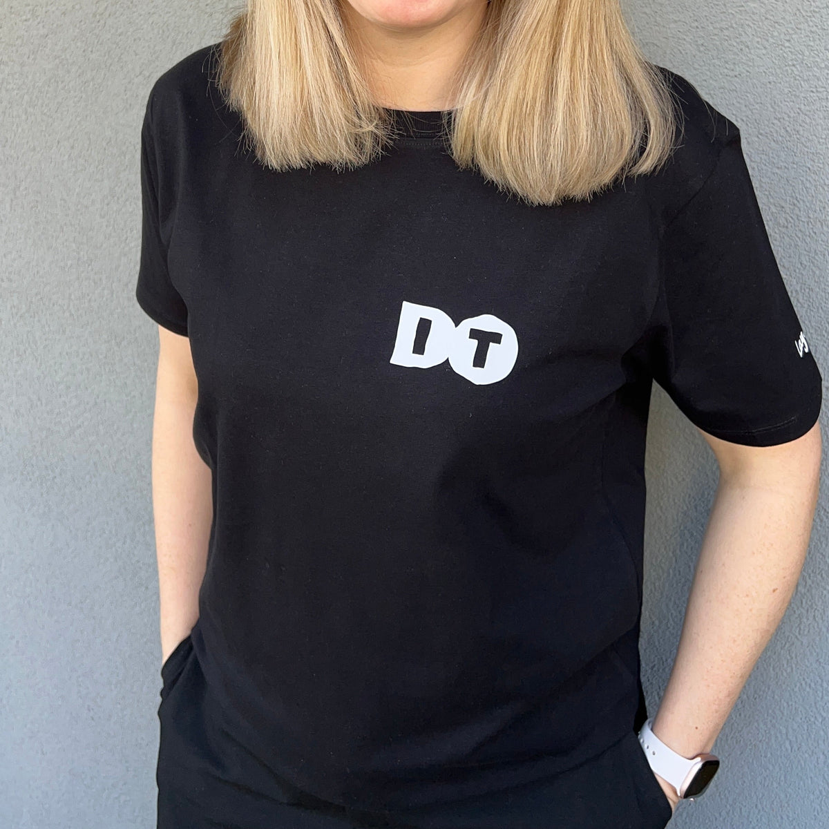 T-Shirt Schwarz: mit Aufdruck