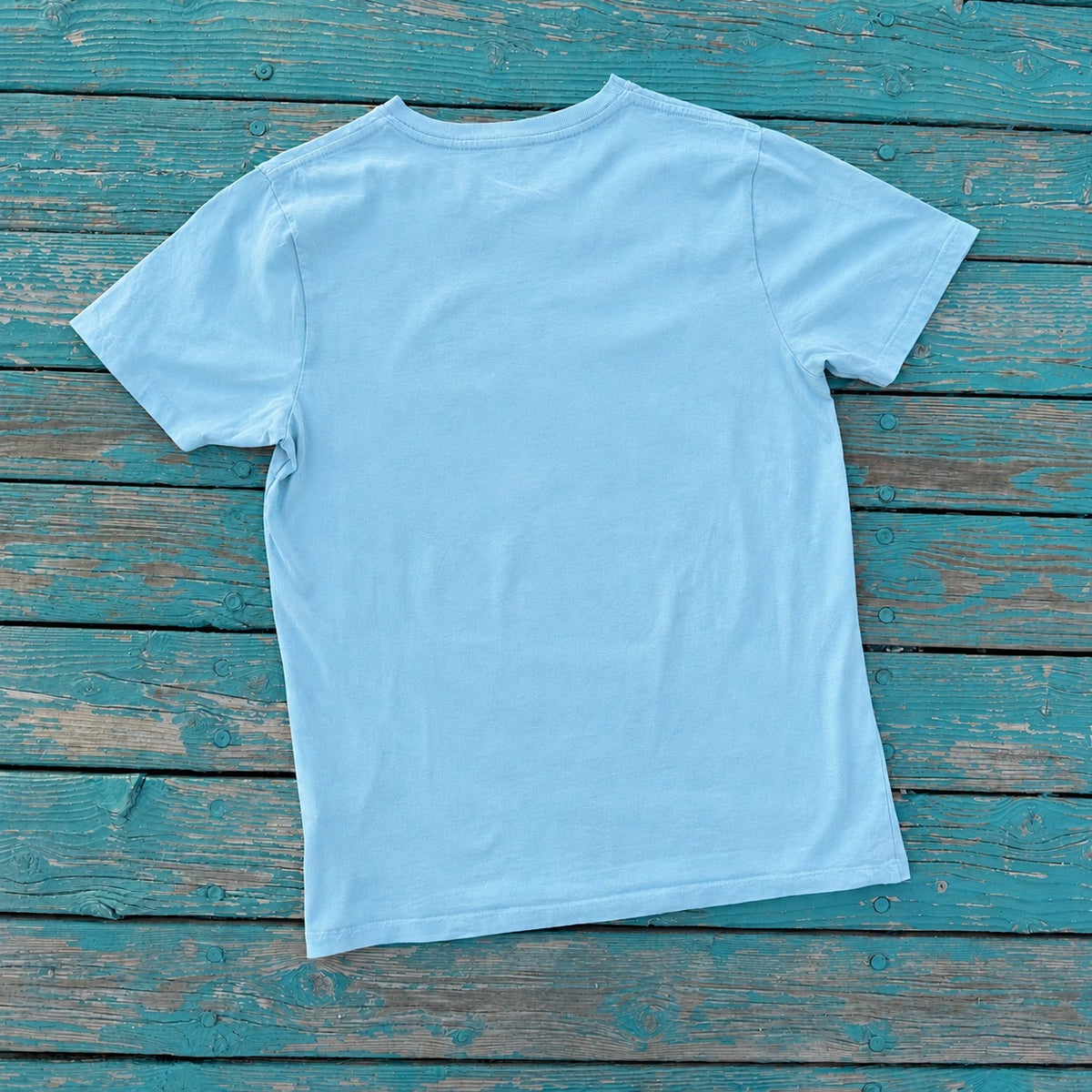 T-Shirt Hellblau: unbedruckt