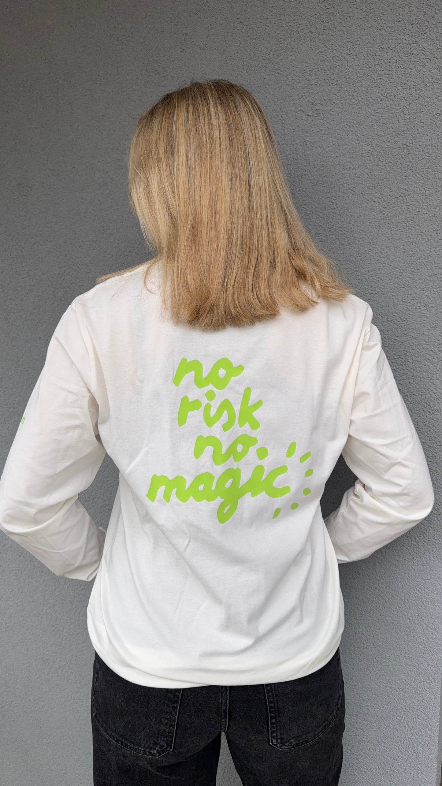 Motivational Longsleeve: No risk no magic