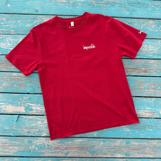 T-Shirt Rot: mit Aufdruck