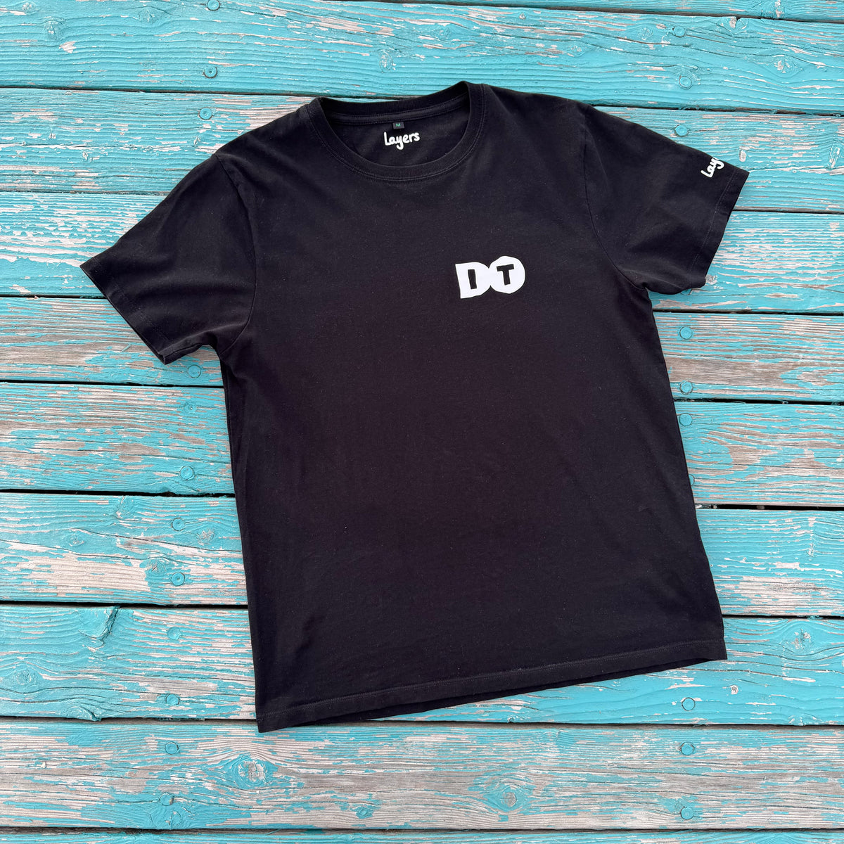 T-Shirt Schwarz: mit Aufdruck