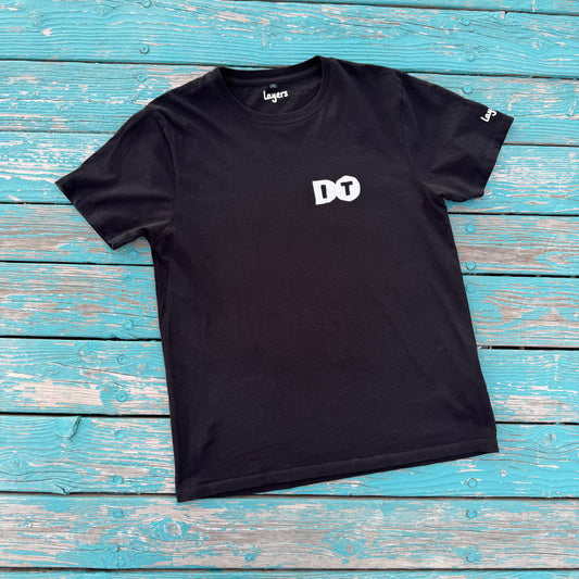 T-Shirt Schwarz: mit Aufdruck